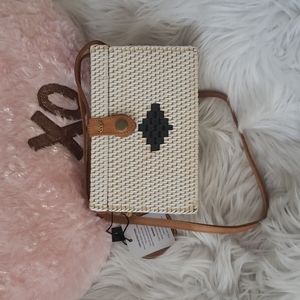 NWT Hand crafted square Crossbody